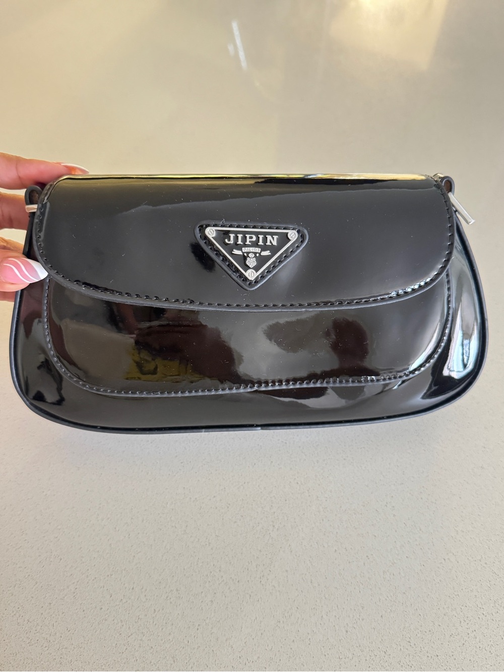 Black Leather Shoulder Bag